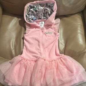 Disney Pink Hooded Kids swim coverup